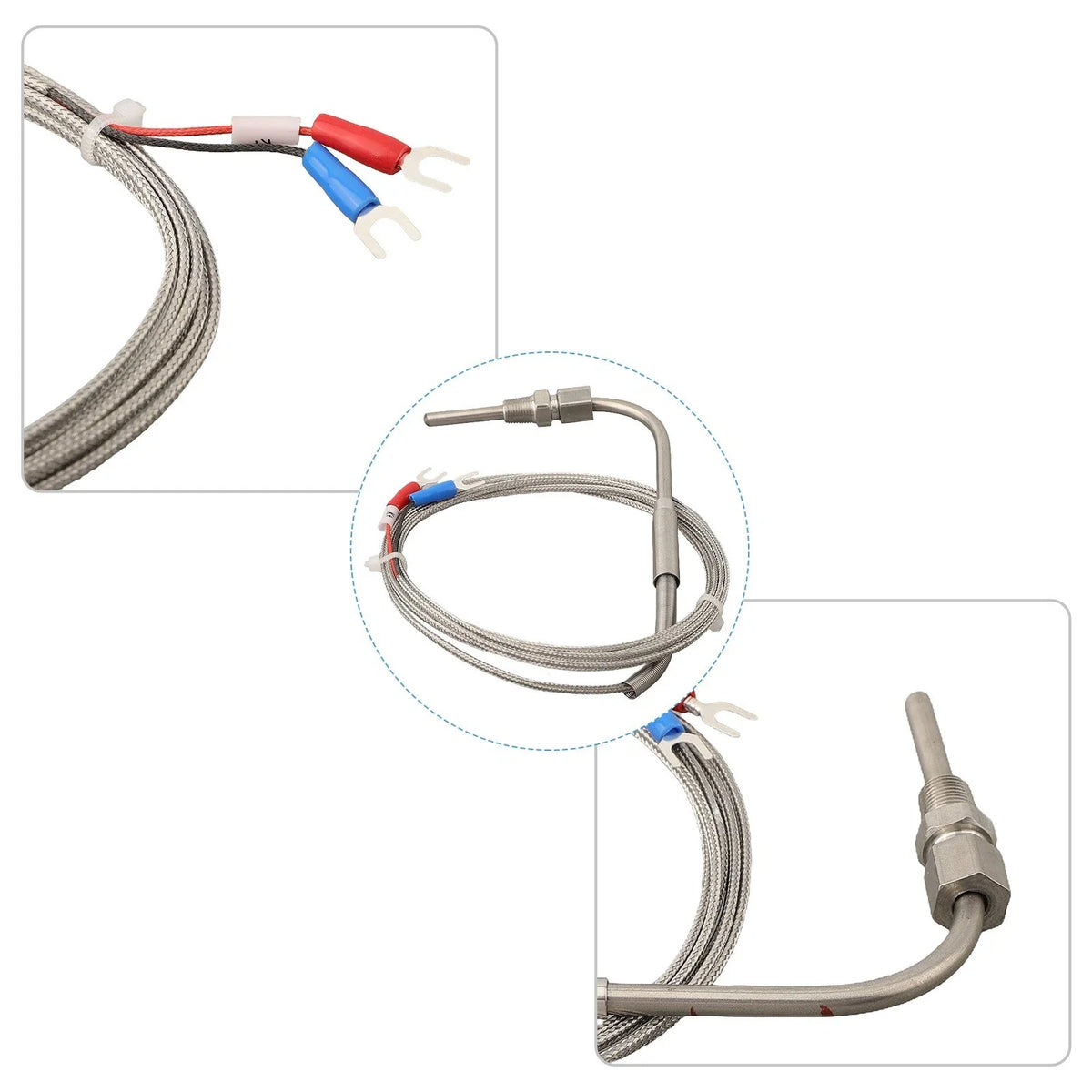 Threaded K Type Thermocouple Probe for Exhaust Temperature Monitoring