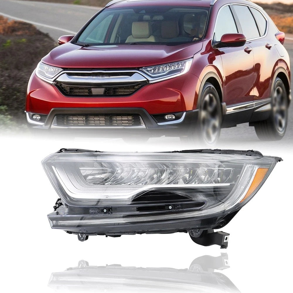 LED Chrome Headlight for Honda CR-V (2017–2022) BCK97955K Left Side Clear Lens