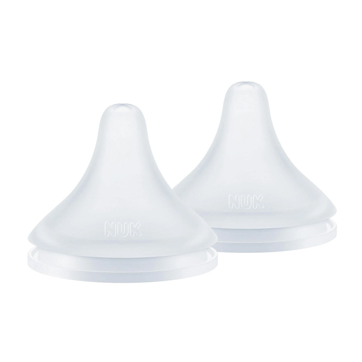 2X Soft Silicone Nipple for NUK Perfect Match (Slow Flow, Clear)
