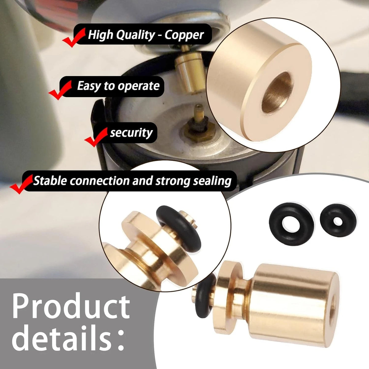 1x Metal Refill Adapter Butane Cartridge for Thermacell/Babyliss