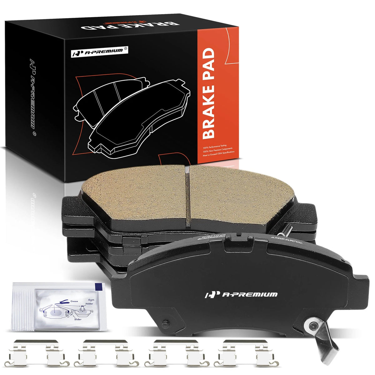 Set of 4 Front Ceramic Brake Pads for Honda Fit (2015–2020) D1783, P-1783