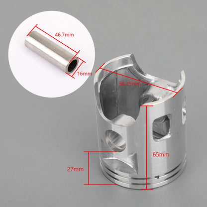 Piston Kit & Rings Set O/S 0.25 for Yamaha DT 125 EFGH (1978–1981, 1986–1991)