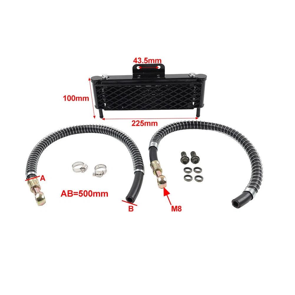 M10 High Flow Radiator Oil Cooler for 125cc 140cc 149cc Pit Dirt Bike