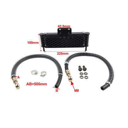 M10 High Flow Radiator Oil Cooler for 125cc 140cc 149cc Pit Dirt Bike