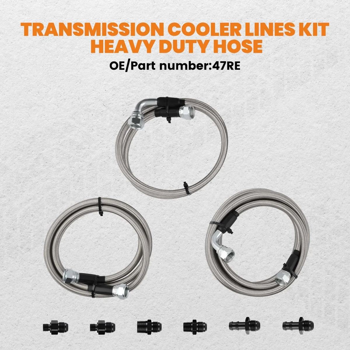 47RE Transmission Cooler Lines Kit for Dodge Ram 5.9L (1996–2002)