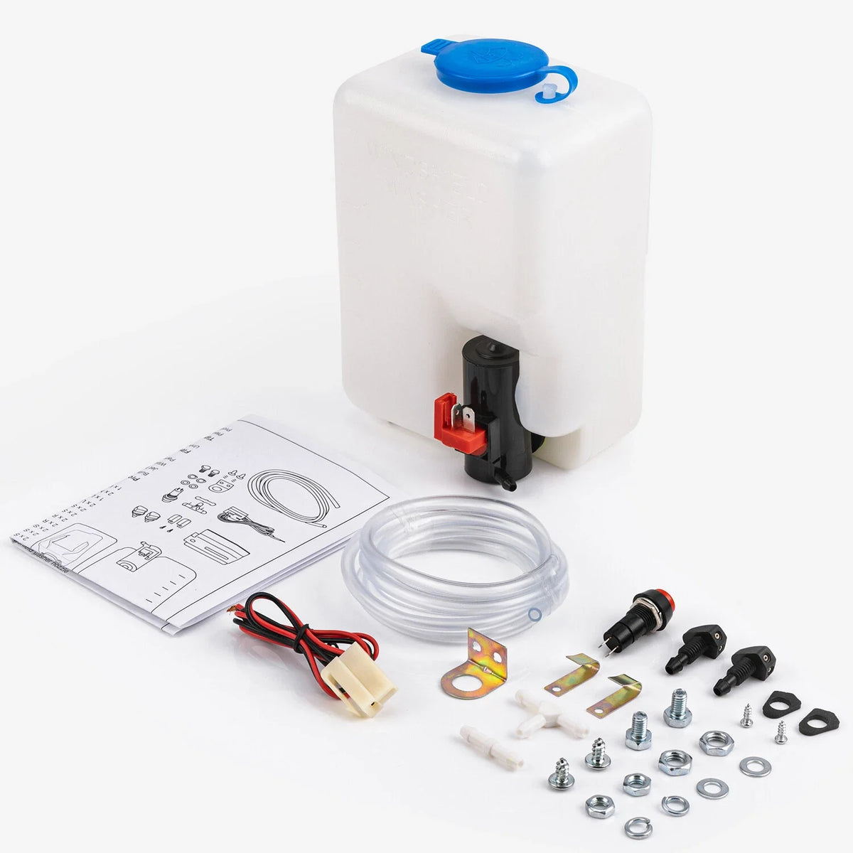 Windshield Washer Pump Reservoir Kit for Universal 12V (1.5L)