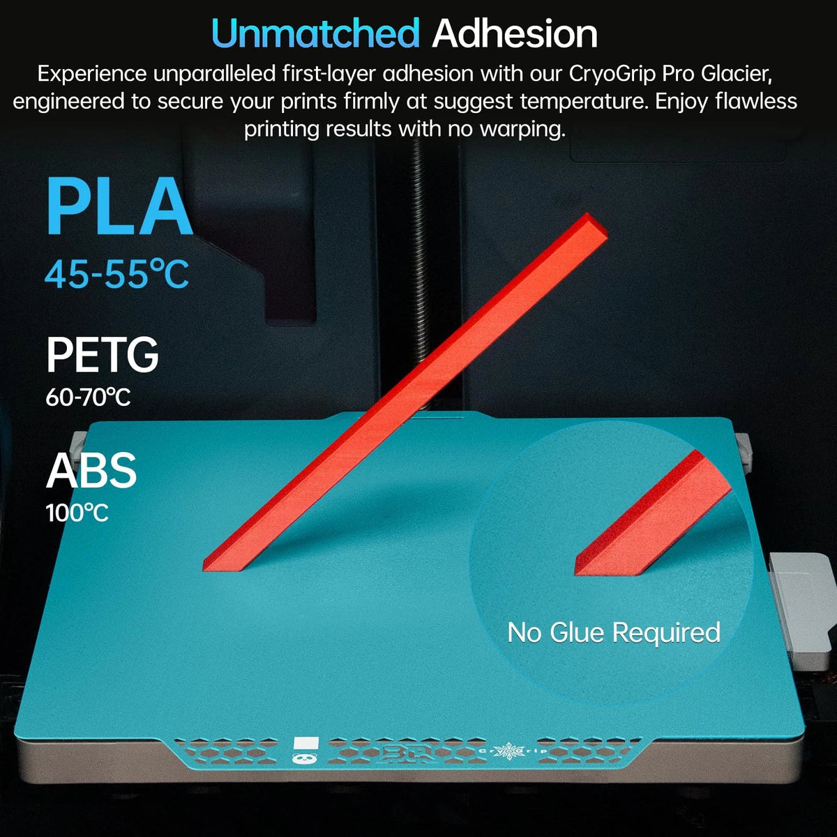 CryoGrip Pro Glacier 257x257mm for Panda P1/P2/X1/A1/X2D
