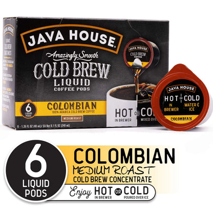 Pack of 6 Cold Brew Coffee Concentrate Single Serve 1.35 Fl Oz