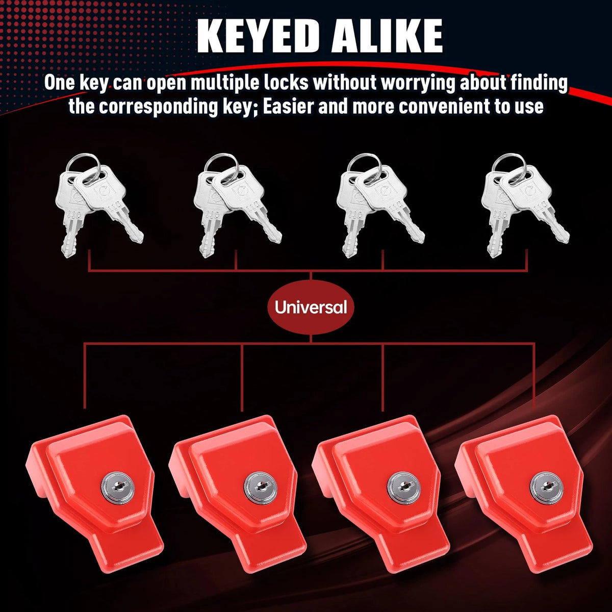 Set of 4 Heavy Duty Aluminum Glad Hand Locks for Air Brake Trailers