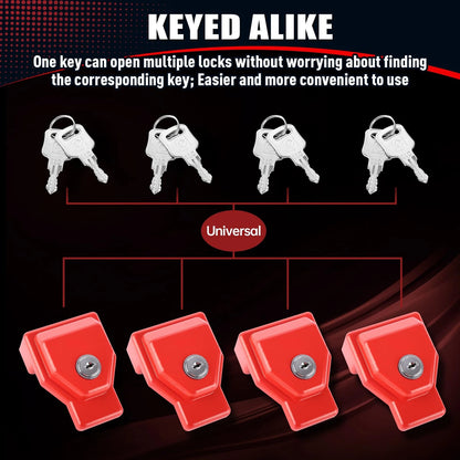 Set of 4 Heavy Duty Aluminum Glad Hand Locks for Air Brake Trailers