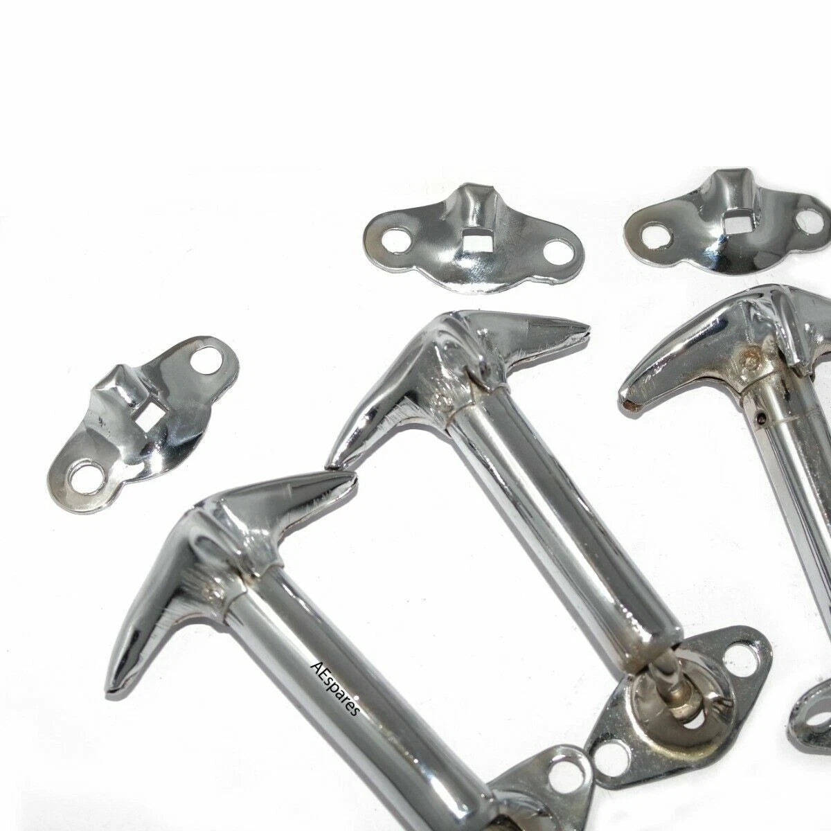 Set of 4 Chrome Bonnet Hood Clip Latches for Jeep Wrangler
