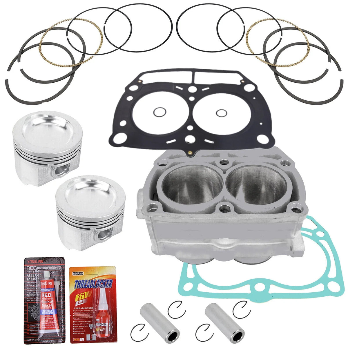 Top End Rebuild Kit for Polaris RZR Ranger 800 (2011–2016) - Pistons, Cylinder, Gaskets