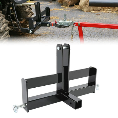 3 Point 2" Receiver Hitch Drawbar with Suitcase Weight Bracket for CAT Tractors