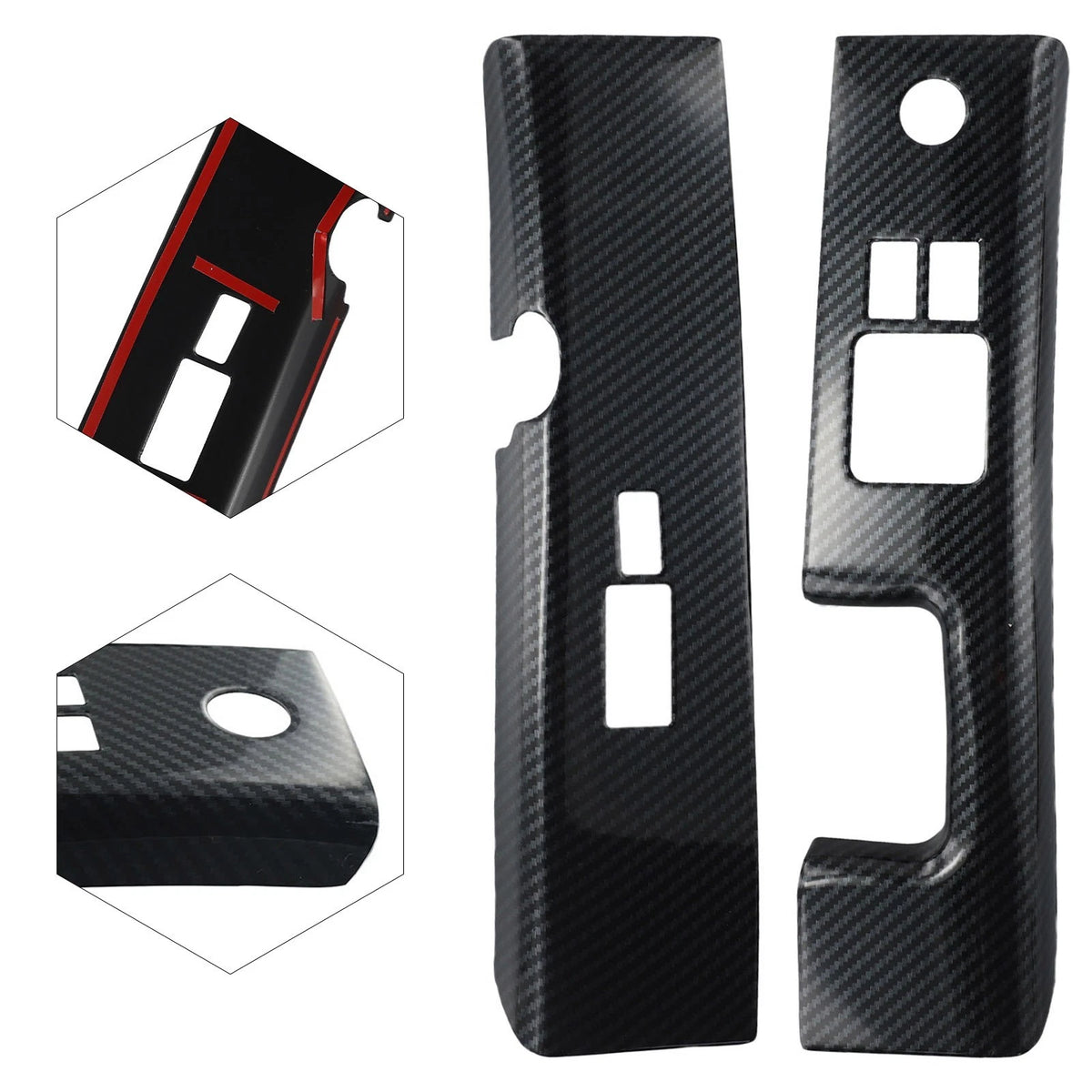 Carbon Fiber Interior Glass Switch Covers for Nissan 350Z (2006–2008)