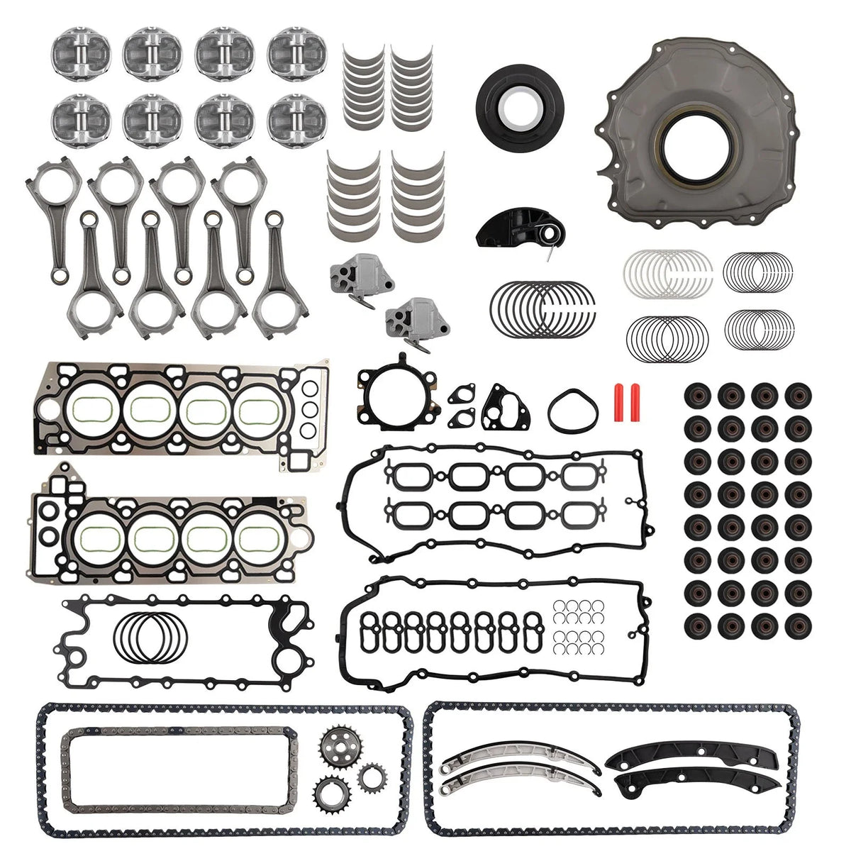 Engine Pistons ConRods Timing Kit for Jaguar Land Rover AJ133 5.0L V8 (2009–2021)