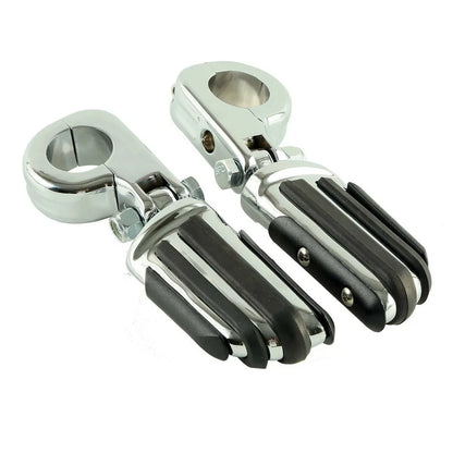 1 1/4" Chrome Highway Bar Pilot Male Footpegs Mount Clamps for Harley Yamaha