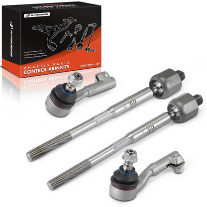 Set of 4 Tie Rod Ends for BMW 325xi 328xi 330xi 335xi (ES800799, BMES8883)