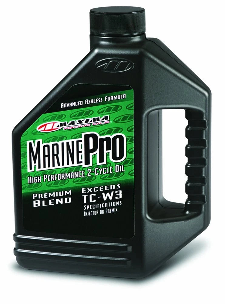 2X Maxima Marine Pro 2-Cycle Oil 128oz TC-W3 259128 for Marine Engines