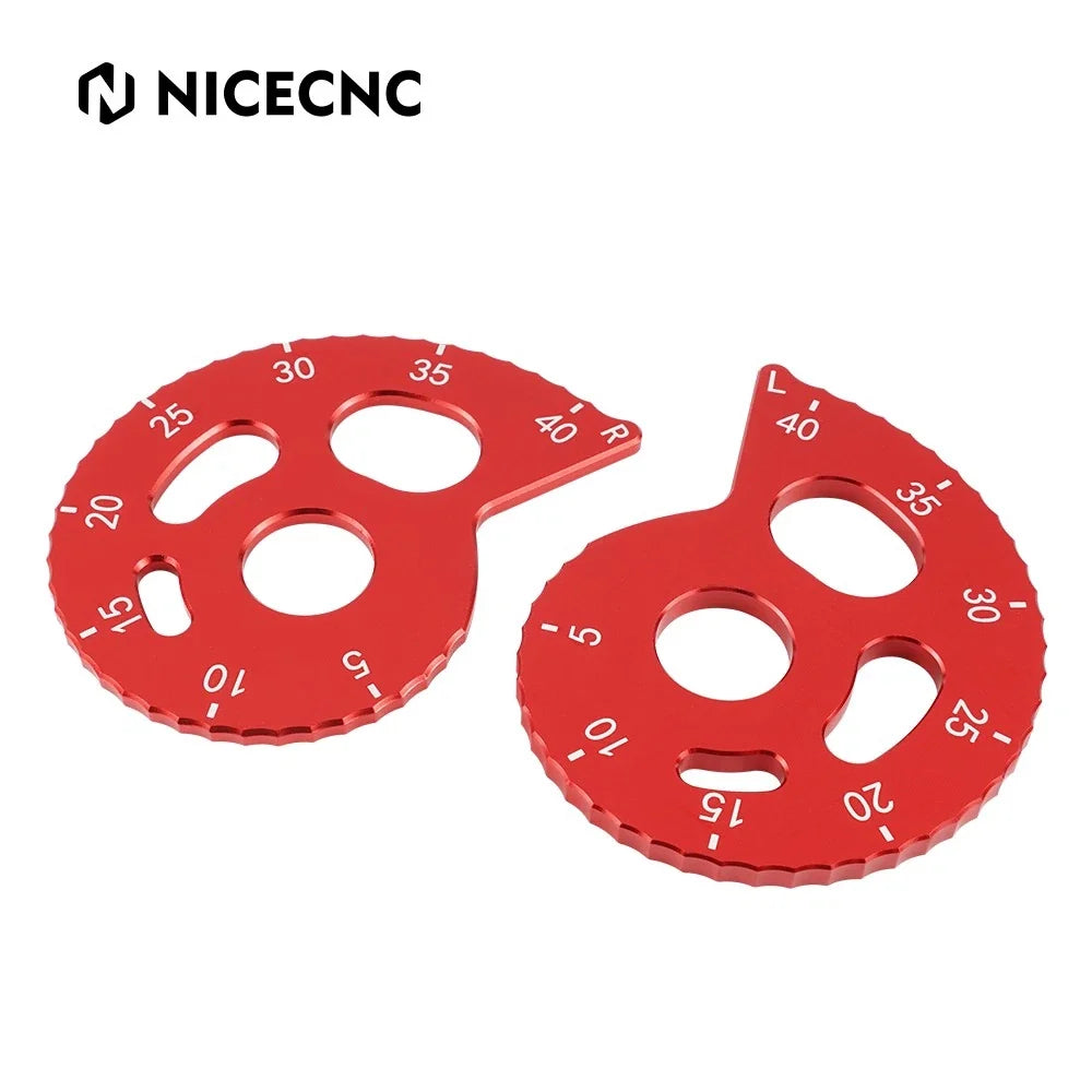 Set of 2 Rear Chain Adjusters for Honda XR 650L (1993–2025) Red
