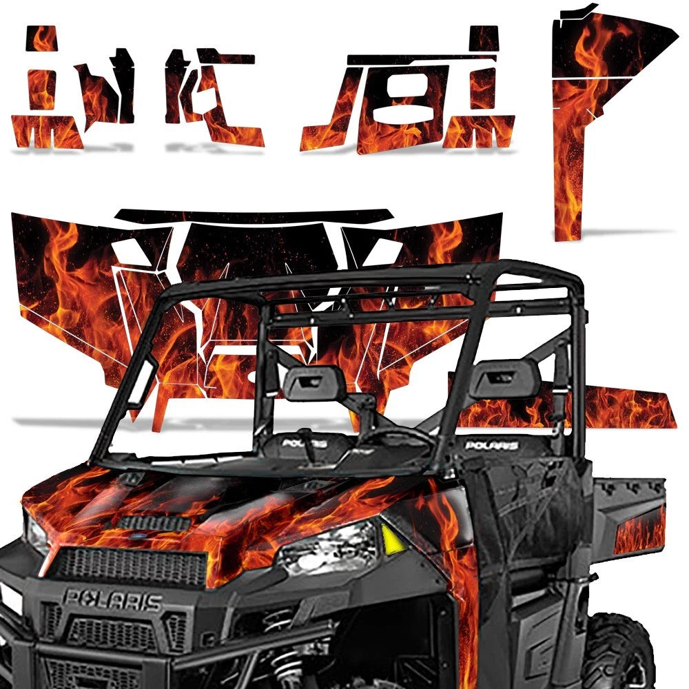 UTV Graphic Decals for Polaris Ranger 570/900XP/Crew 900/1000XP (2016–2017)