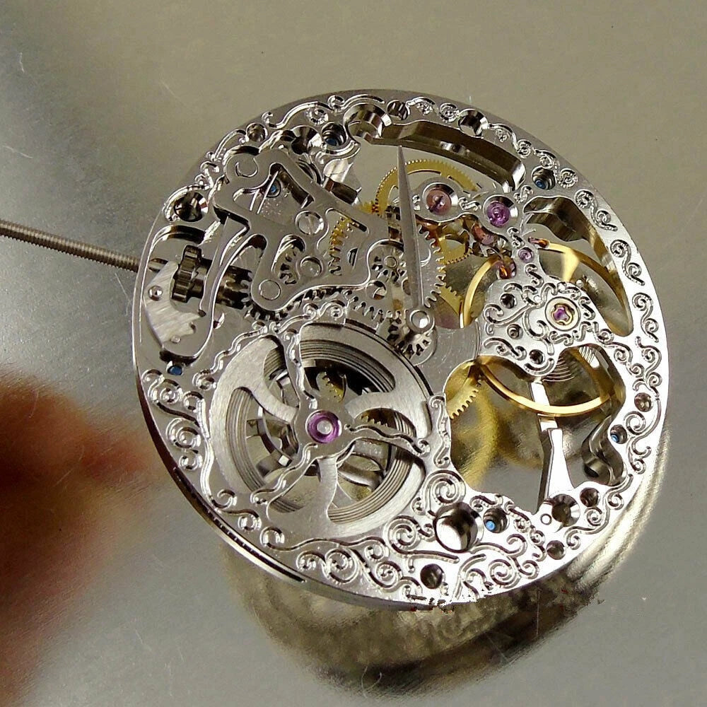 17 Jewels Hollow Manual Mechanical Watch Movement Small Seconds for ETA 6498