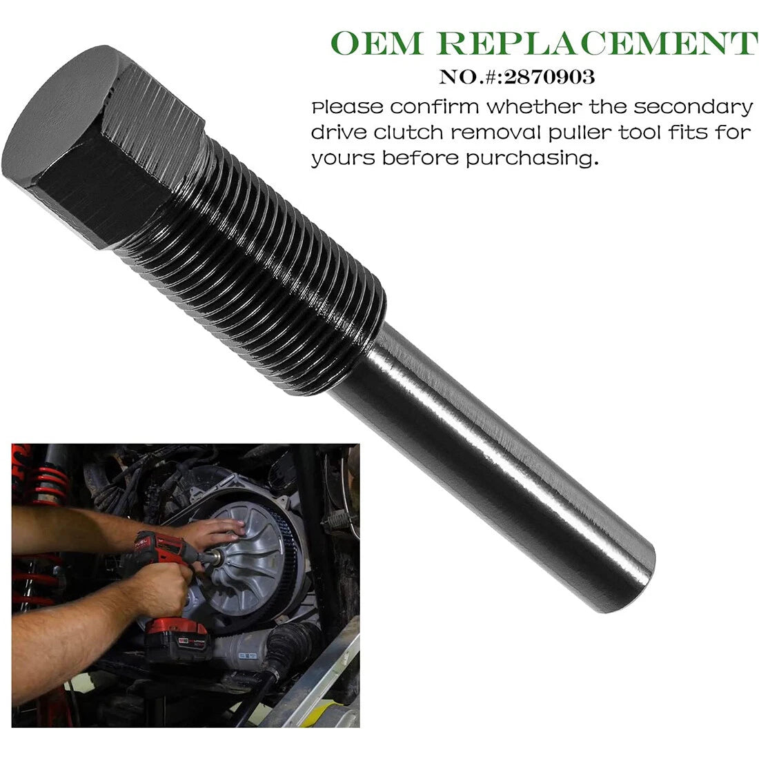 Secondary Clutch Puller Tool for Polaris ATV UTV (1985–2009) PP3077, 2870903