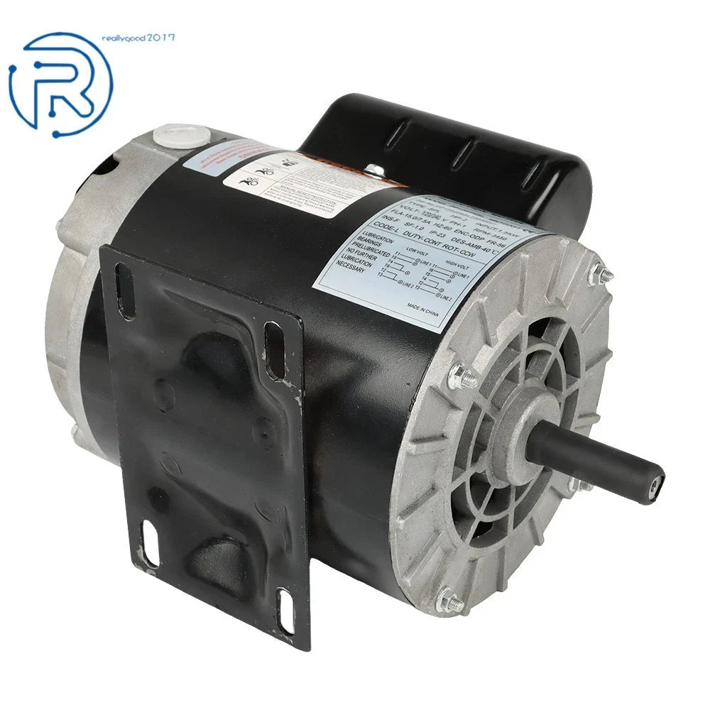 2 HP SPL Compressor Duty Electric Motor 3450 RPM 56 Frame 5/8" Shaft 120/240V