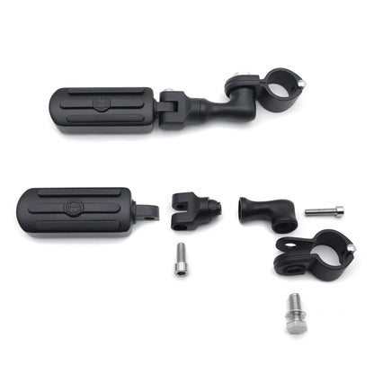 Black Streamliner Skull Foot Peg Kit for Honda GL1800 VT750 (2001–2023)