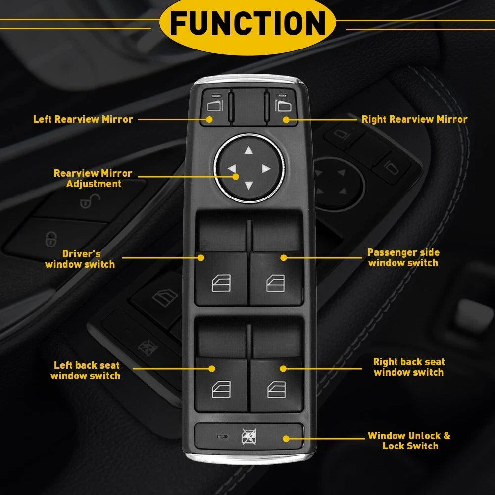 Master Power Window Switch for Mercedes Benz W204 W212 C250 C300 E350 (2008–2016)