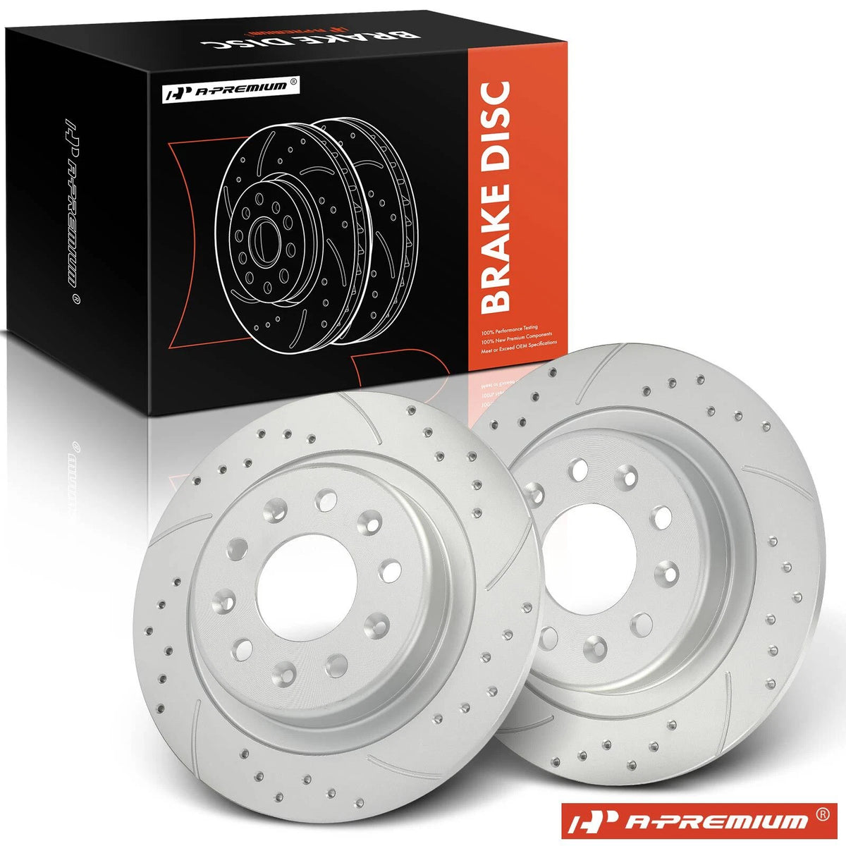 Rear Drilled Brake Rotor for Buick Envision, Chevy Equinox, Malibu (2018–2023) S-12162145