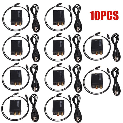 Digital Optical Coaxial to Analog RCA L/R Audio Converter Adapter