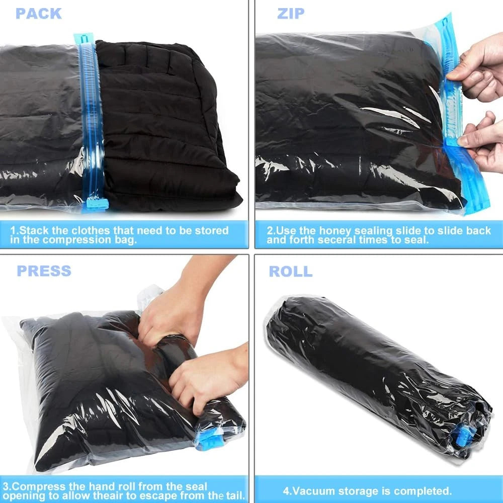 12-Pack Compression Bags for Travel Essentials