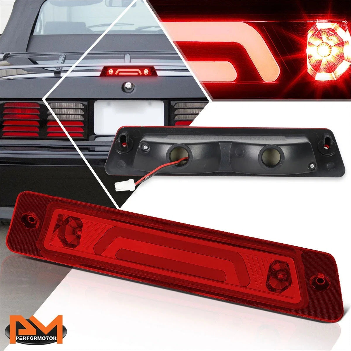 3D LED Bar 3RD Tail Brake Light for Ford Mustang LX (1987–1993)