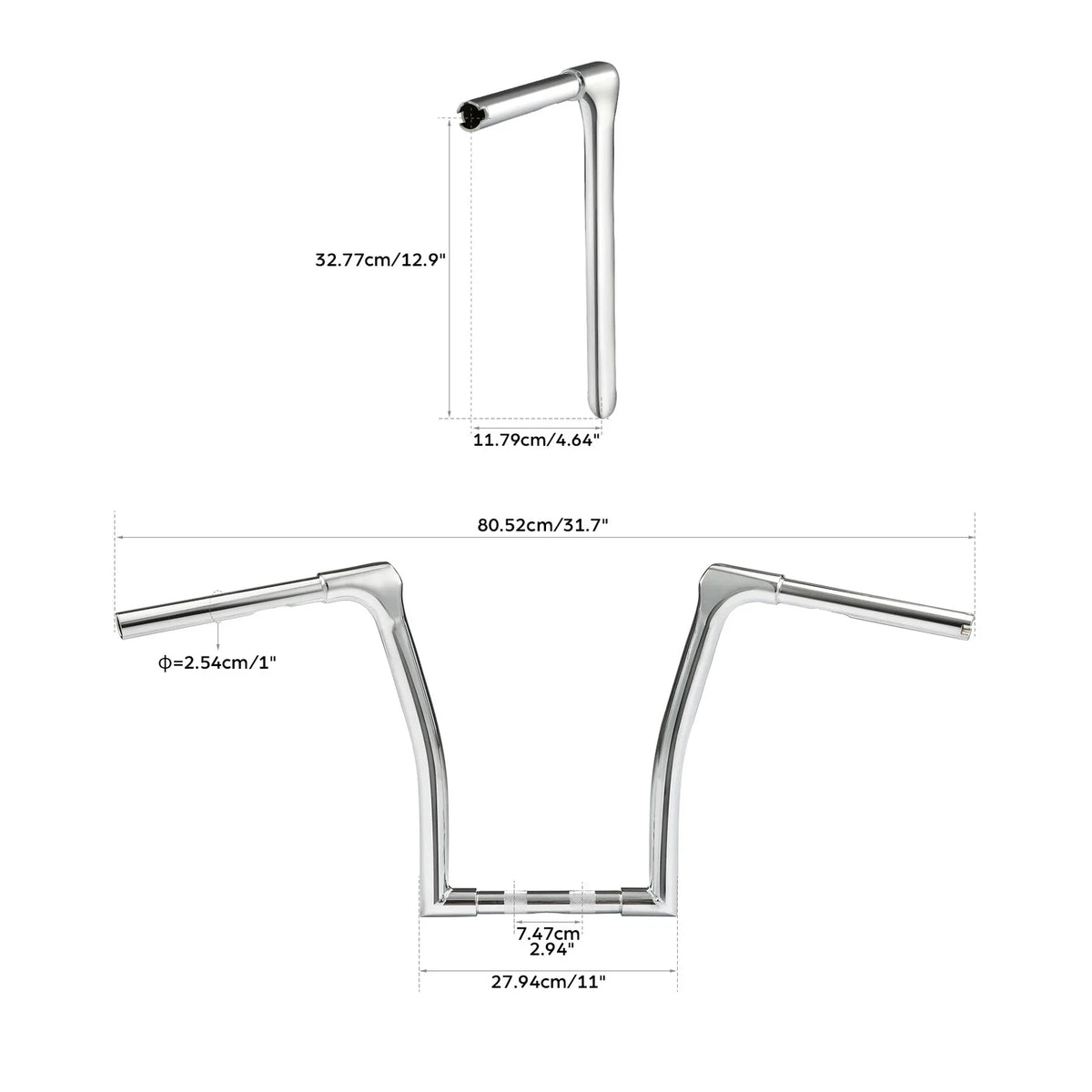 13" Rise Ape Hanger Handlebar for Harley Low Rider S FXLRS Street Bob (2020–2023)