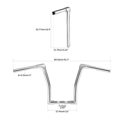 13" Rise Ape Hanger Handlebar for Harley Low Rider S FXLRS Street Bob (2020–2023)
