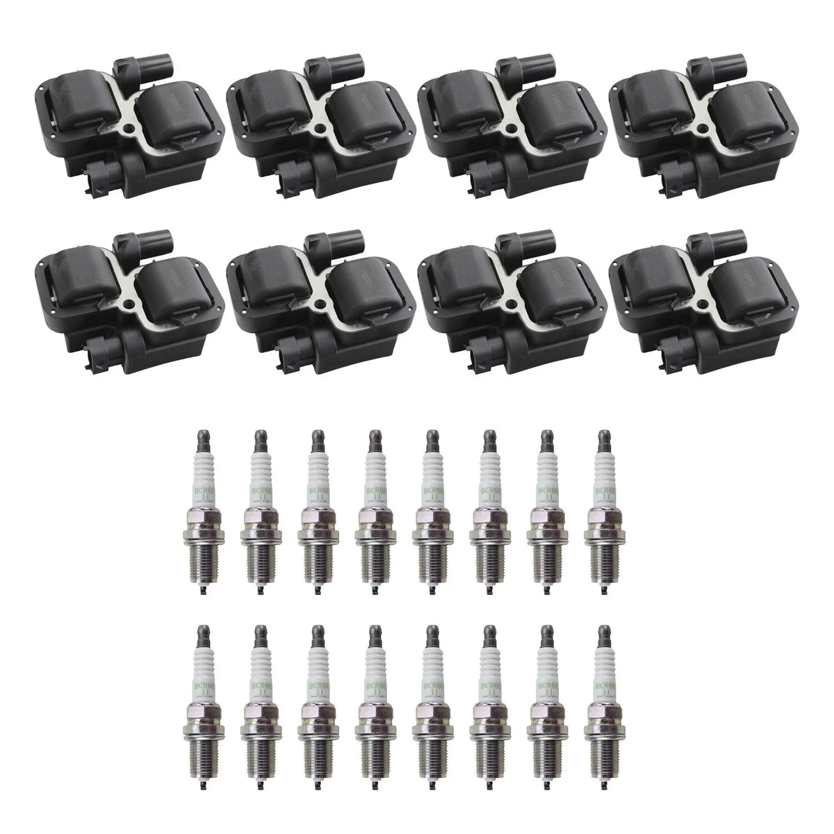 Set of 8 Ignition Coils & 16 NGK Spark Plugs for Mercedes CLK55 AMG (2000–2006)
