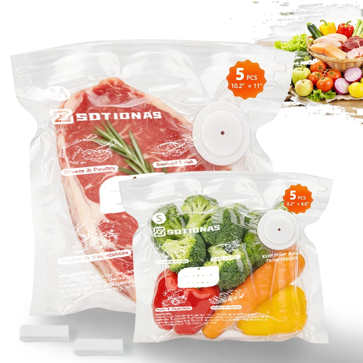 Vacuum Sealer Bags for Food (Reusable, BPA-Free)