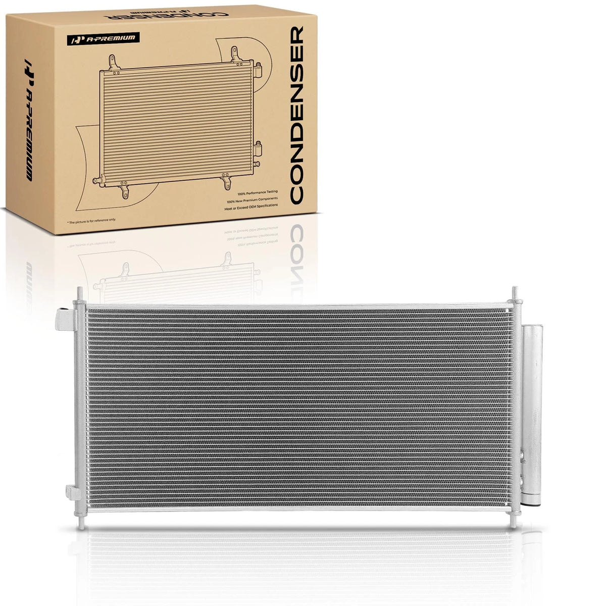A/C Condenser w/ Receiver Drier for Honda Fit (2007–2008) 80110SAA013, 3593