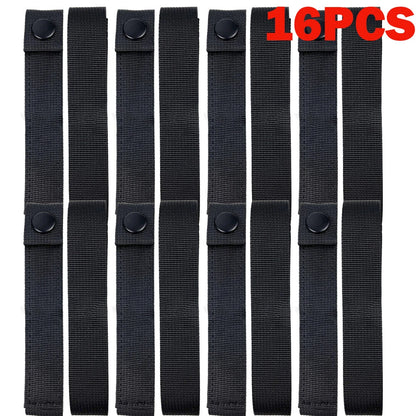 16x 6" Modular Web Gear Replacement Tie Straps for MOLLE PALS - Black