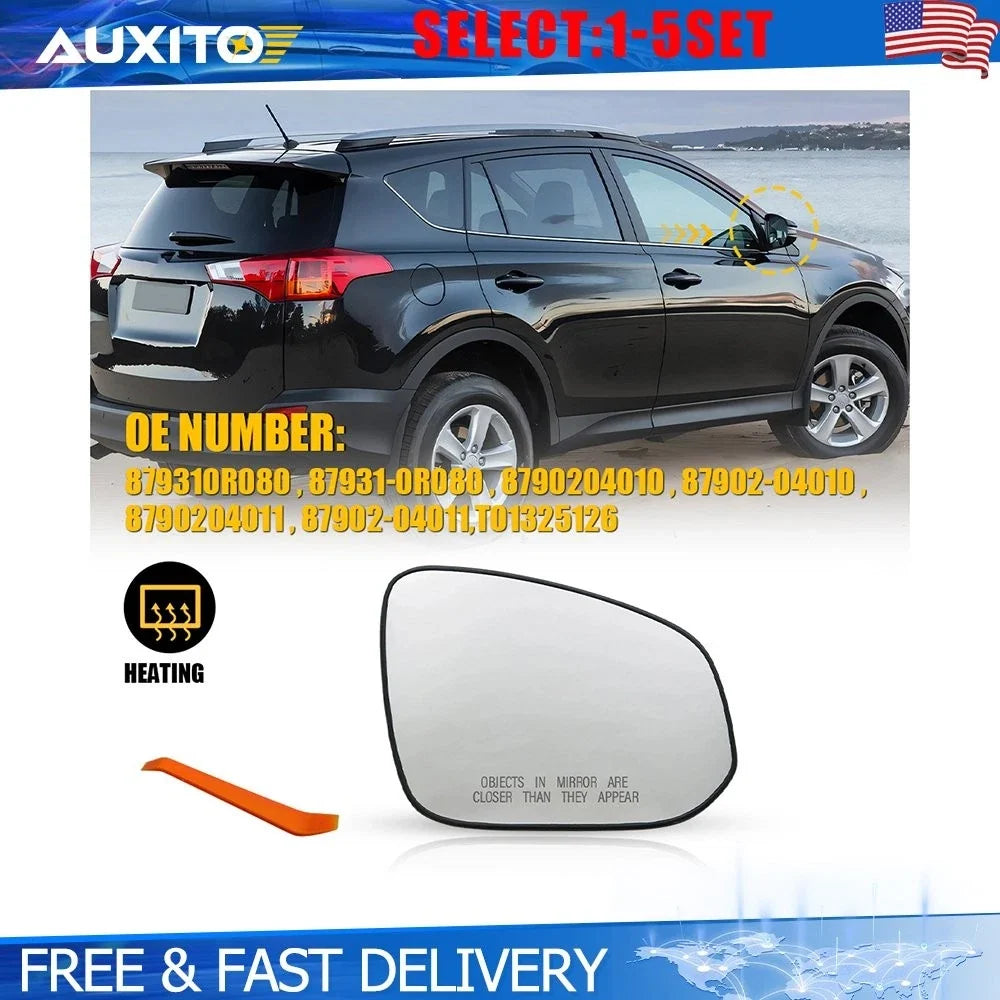 Heated Mirror Glass Right Passenger for Toyota 4Runner (2013–2017) 87931-0R080