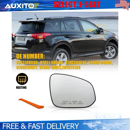 Heated Mirror Glass Right Passenger for Toyota 4Runner (2013–2017) 87931-0R080