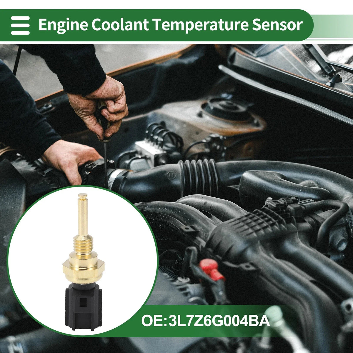 Engine Coolant Temperature Sensor No. 3L7Z6G004BA for Ford F-450 Super Duty (2019)