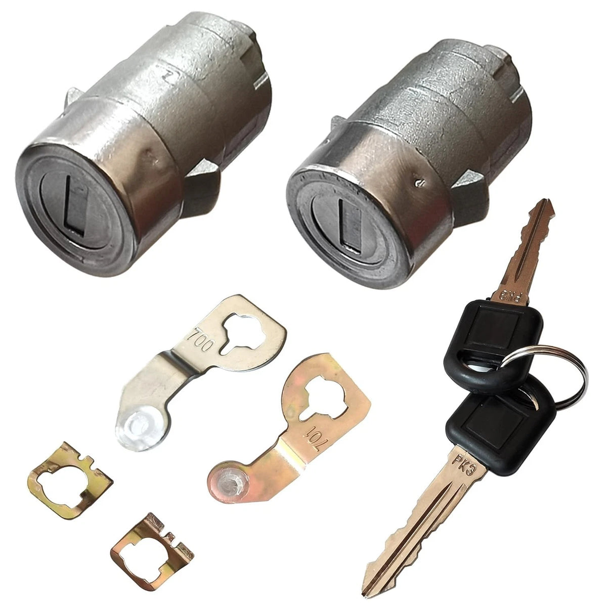 1 Pair Door Lock Cylinder Set w/Key for Chevy Silverado