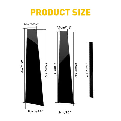 Set of 6 Door Window Pillar Posts Trim Covers for Honda Accord (2008–2012)