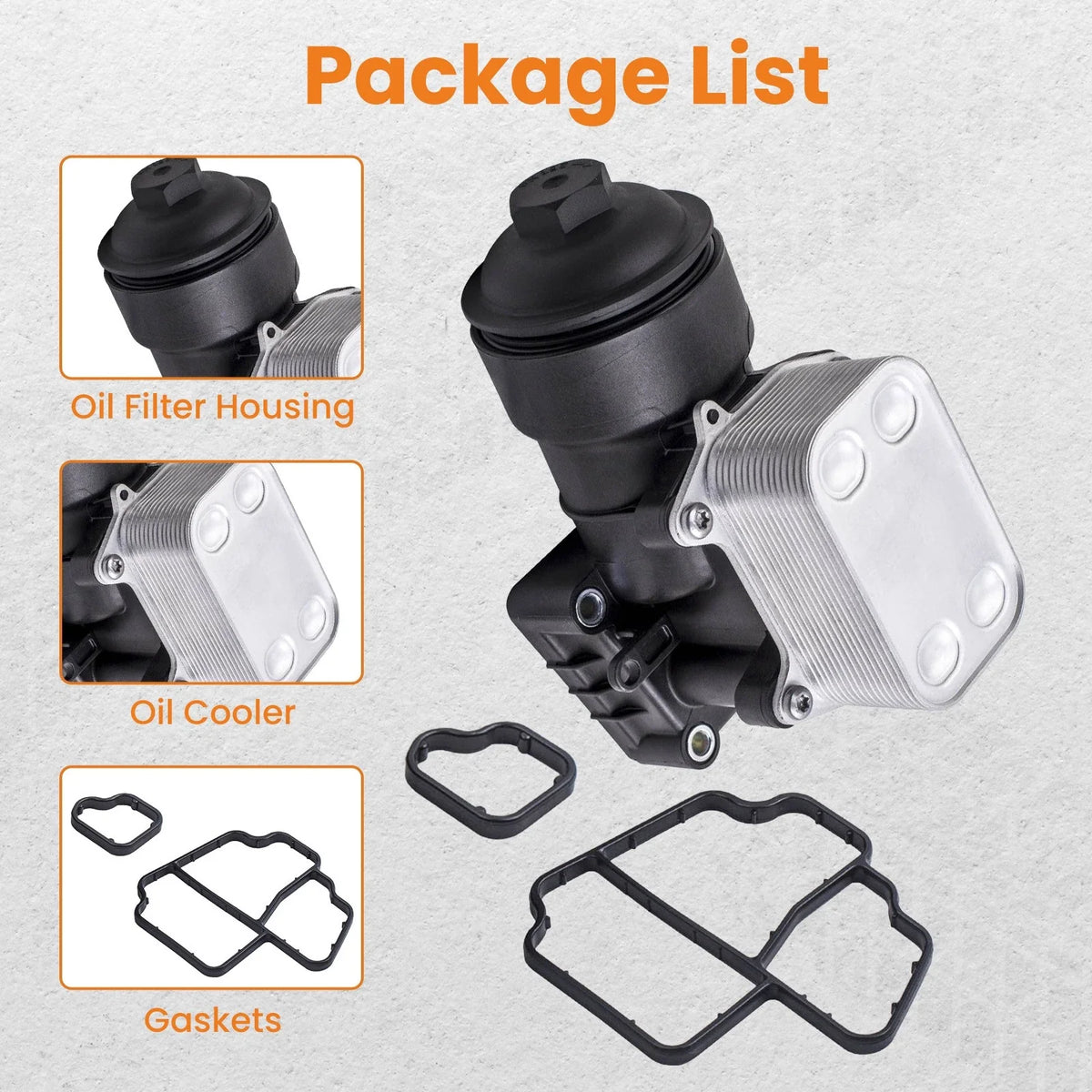 Oil Filter Housing w/ Filter & Cooler for VW Audi Seat Skoda 2.0L (2010–2023)