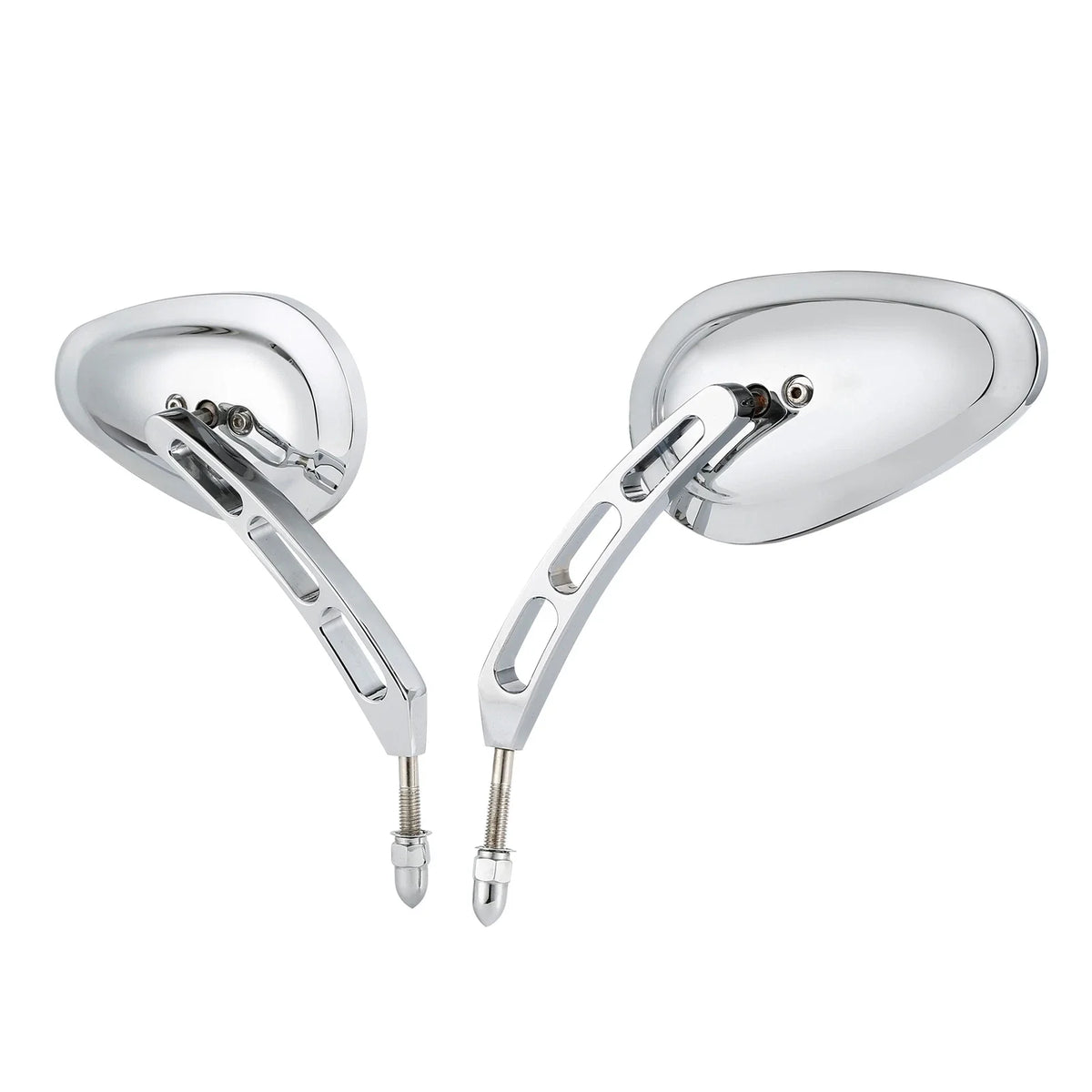 8mm Chrome Rearview Mirrors for Harley Touring Sportster 883 1200 Dyna
