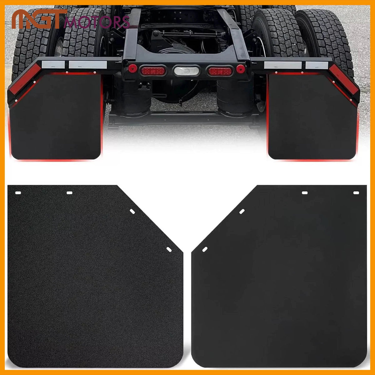 Pair Heavy Duty Polymer Mudflaps for Universal Trucks (102059)