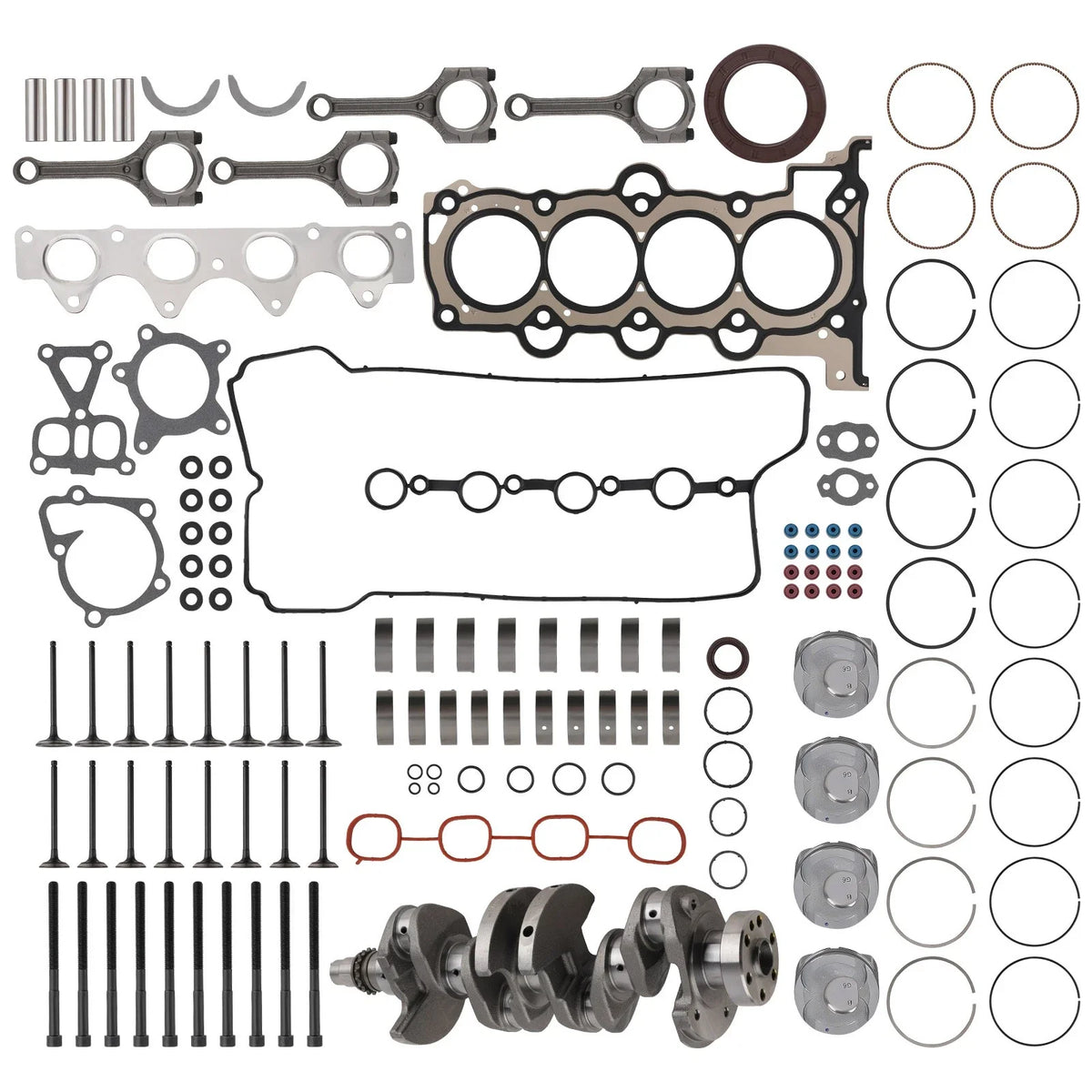 G4FD Engine Overhaul Rebuild Kit w/ Crankshaft Rods for Hyundai Accent Kia 1.6L (2000–2015)