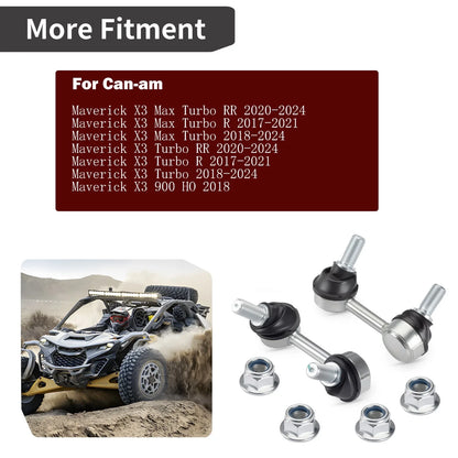 Front Sway Bar Stabilizer End Links for Can-Am Maverick X3 Max Turbo (2018–2024)