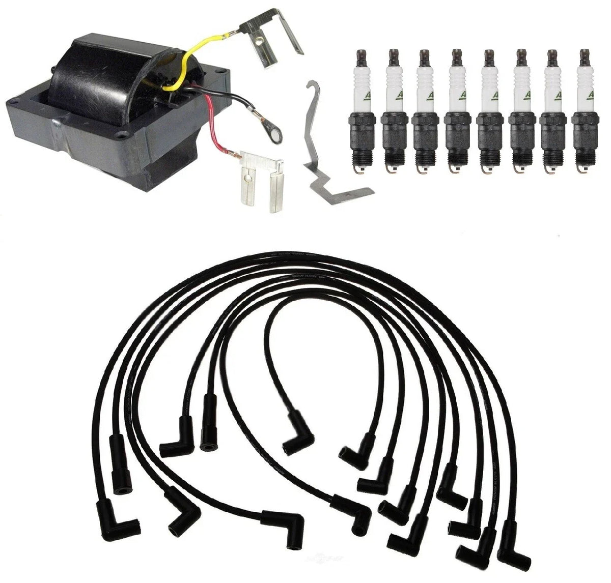Ignition Wires & 8 Spark Plugs Kit for Buick Chevy GMC Oldsmobile